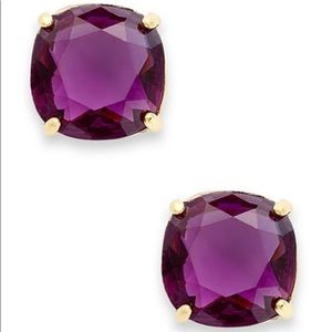 Kate Spade Purple Gem, Gold Set Studs